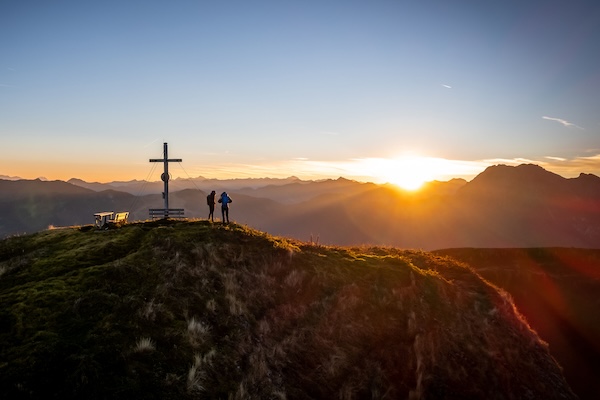 Sonnenuntergang in der Bergen